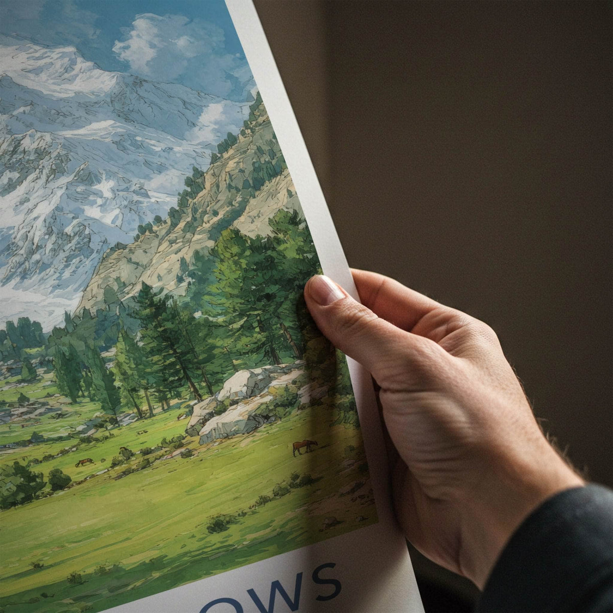 Fairy Meadows Poster - Pakistan Green Valley Pines Art Print