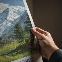Fairy Meadows Poster - Pakistan Travel Art - Majestic Snow Peaks Wall Decor