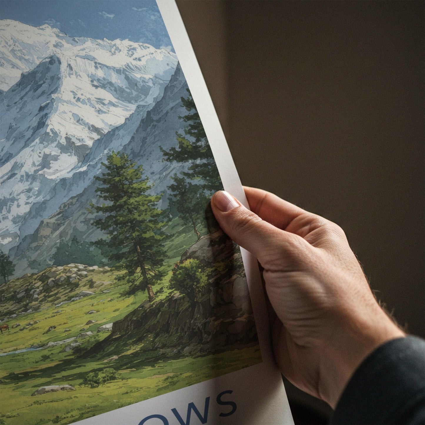 Fairy Meadows Poster - Pakistan Travel Art - Majestic Snow Peaks Wall Decor