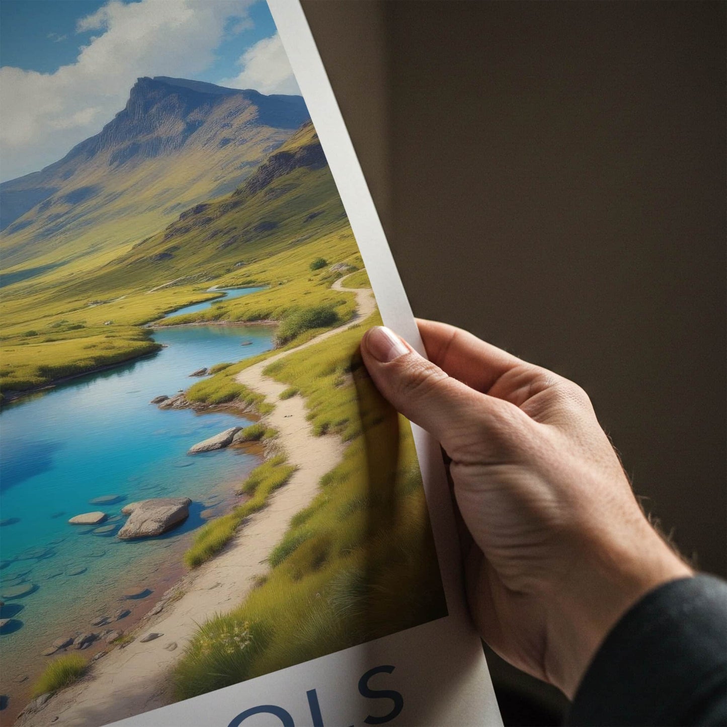 Fairy Pools Poster - Scotland Travel Art - Serene Mountain Valley Home Decor