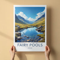 Fairy Pools Poster - Scotland Wall Art - Crystal River Valley Home Decor