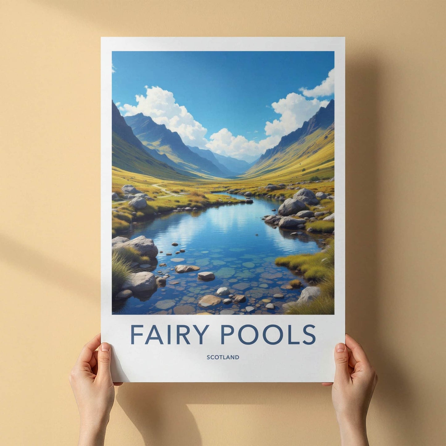 Fairy Pools Poster - Scotland Wall Art - Crystal River Valley Home Decor