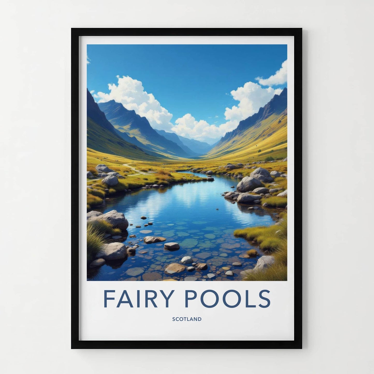 Fairy Pools Poster - Scotland Wall Art - Crystal River Valley Home Decor