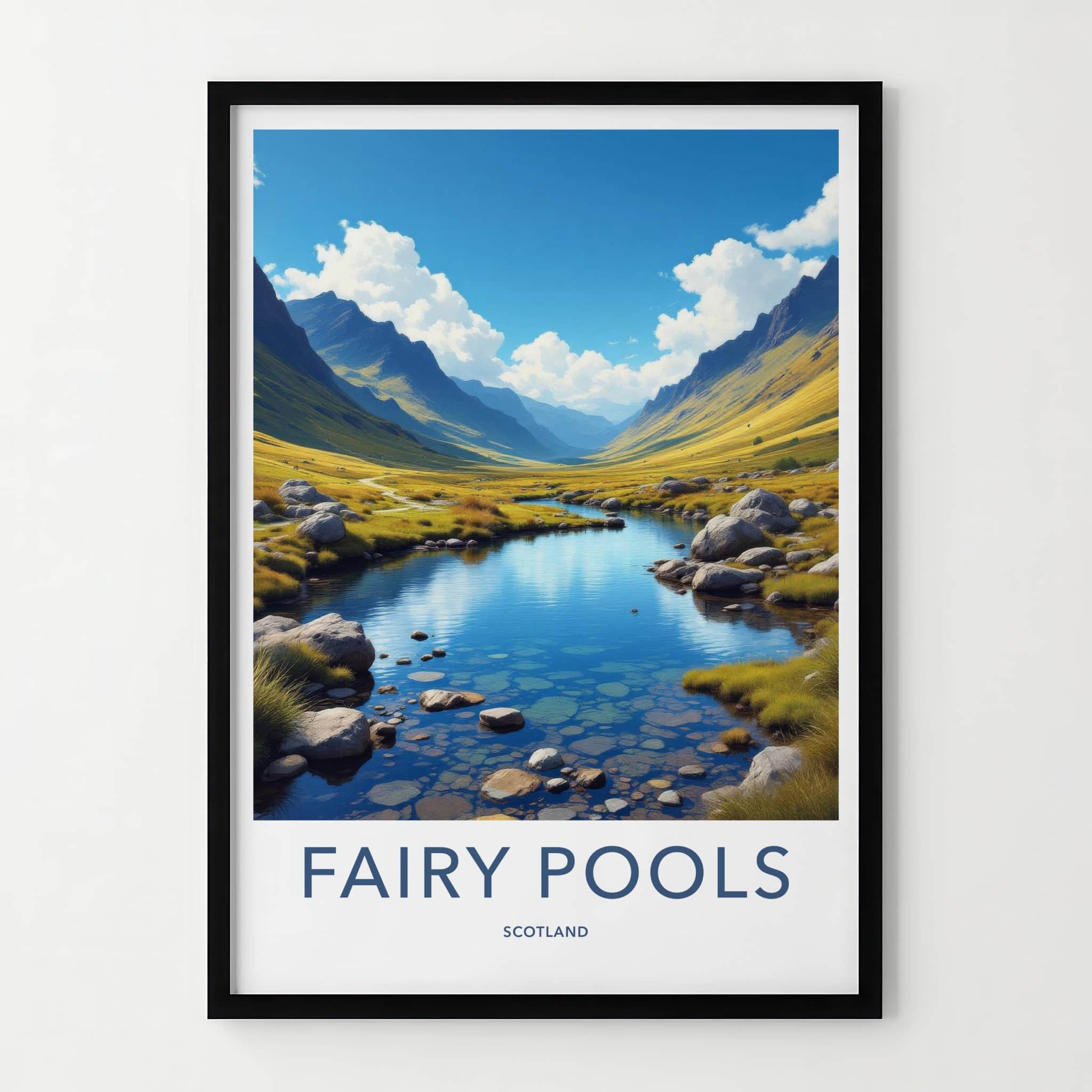 Fairy Pools Poster - Scotland Wall Art - Crystal River Valley Home Decor