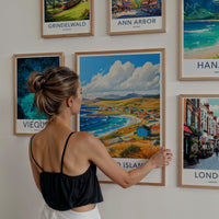 Falkland Islands Poster - Falkland Islands Travel Art - Vibrant coastal village Home Decor