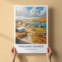 Falkland Islands Poster - Falkland Islands Wall Art - Pastoral Bay Scene Gift