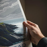 Fanad Head Poster - Ireland Travel Art - Rugged Coastal Cliffs Home Decor
