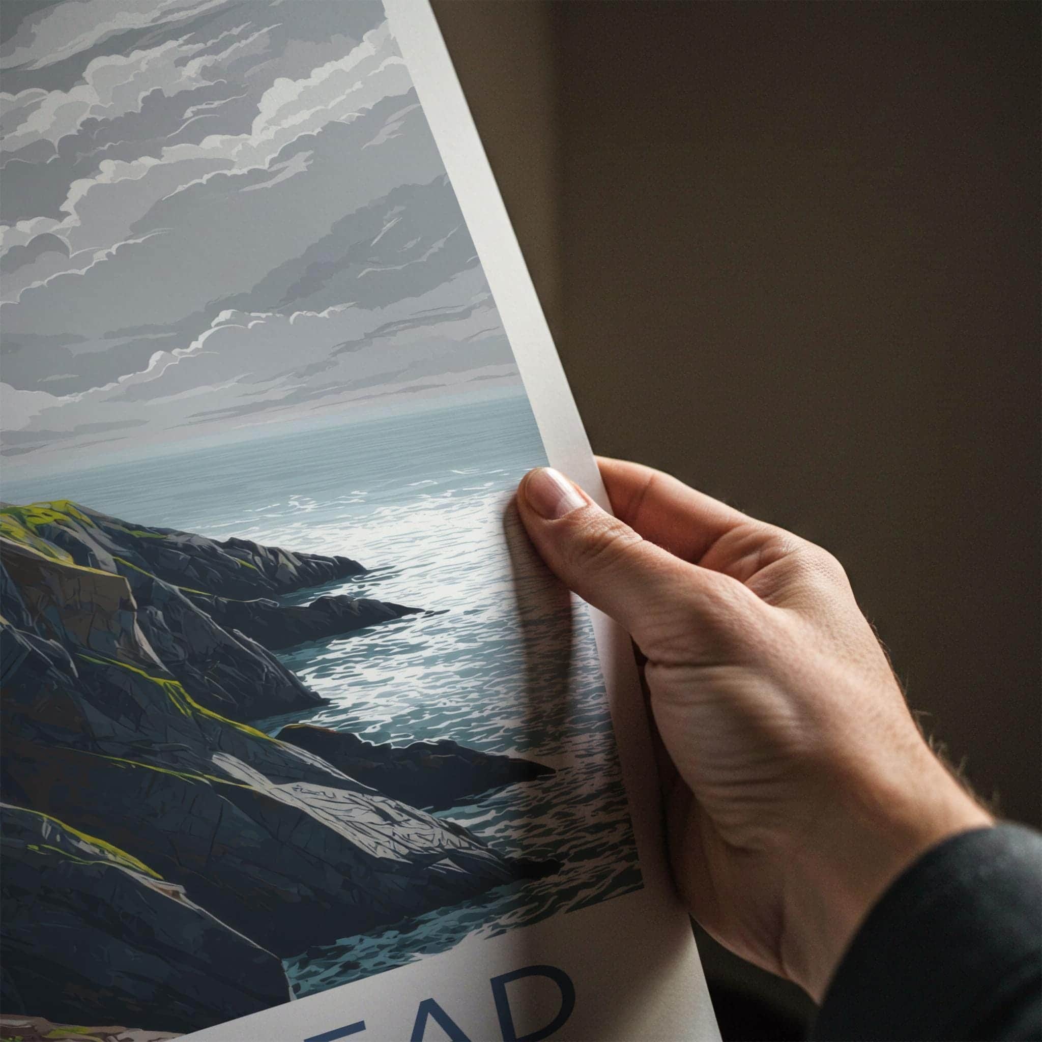 Fanad Head Poster - Ireland Travel Art - Rugged Coastal Cliffs Home Decor