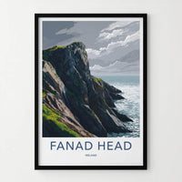 Fanad Head Poster - Ireland Travel Art - Rugged Coastal Cliffs Home Decor