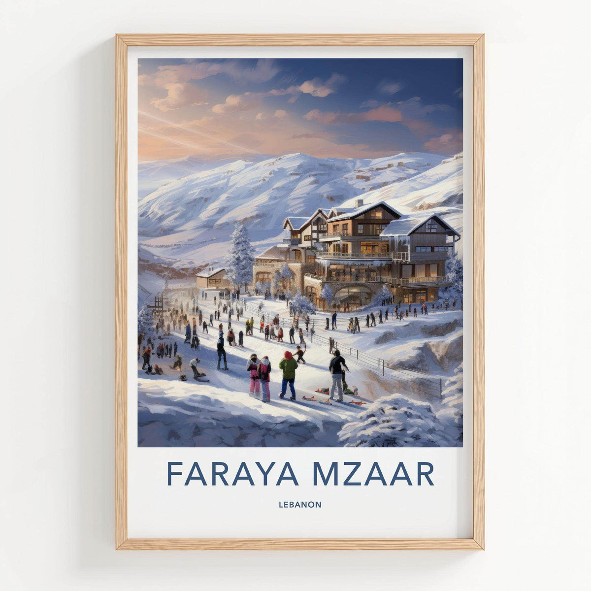 Faraya Mzaar Poster - Lebanon Wall Art