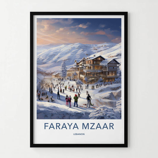 Faraya Mzaar Poster - Lebanon Wall Art