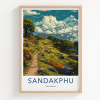 Sandakphu Poster - West Bengal Travel Art