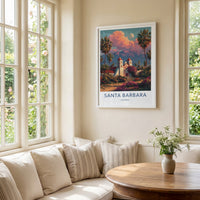 Santa Barbara Poster - California Travel Art