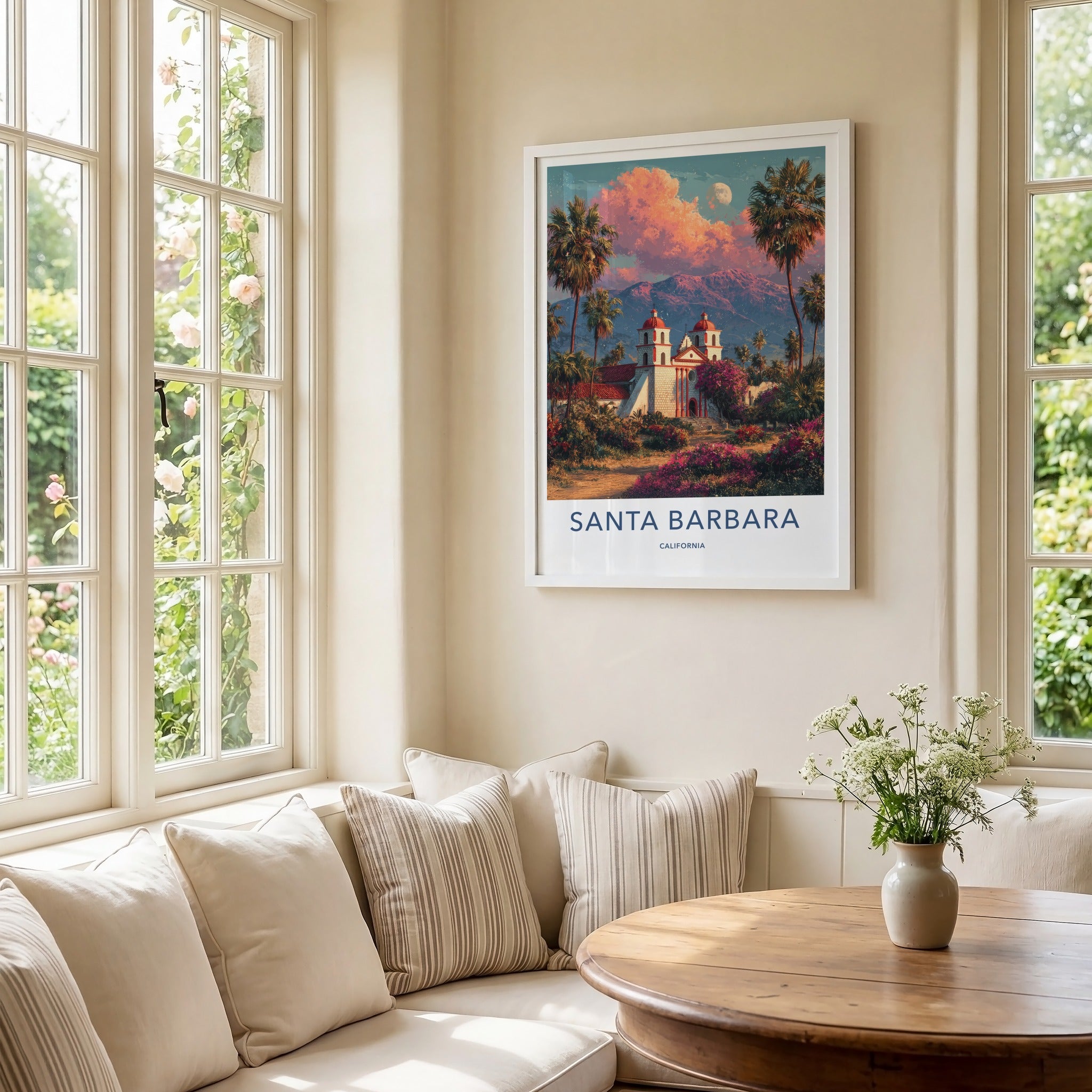 Santa Barbara Poster - California Travel Art