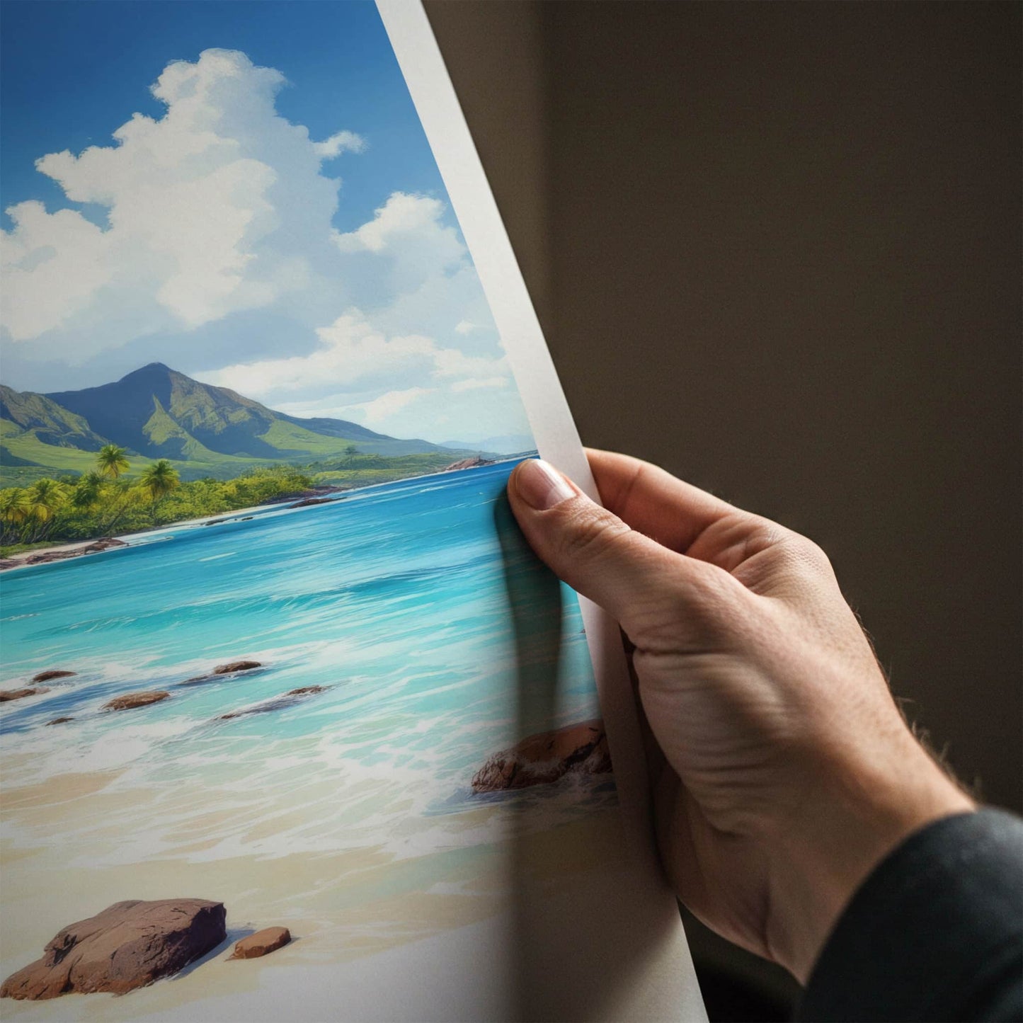 Fiji Poster - Oceania Travel Art - Tropical Beach Palms Home Decor