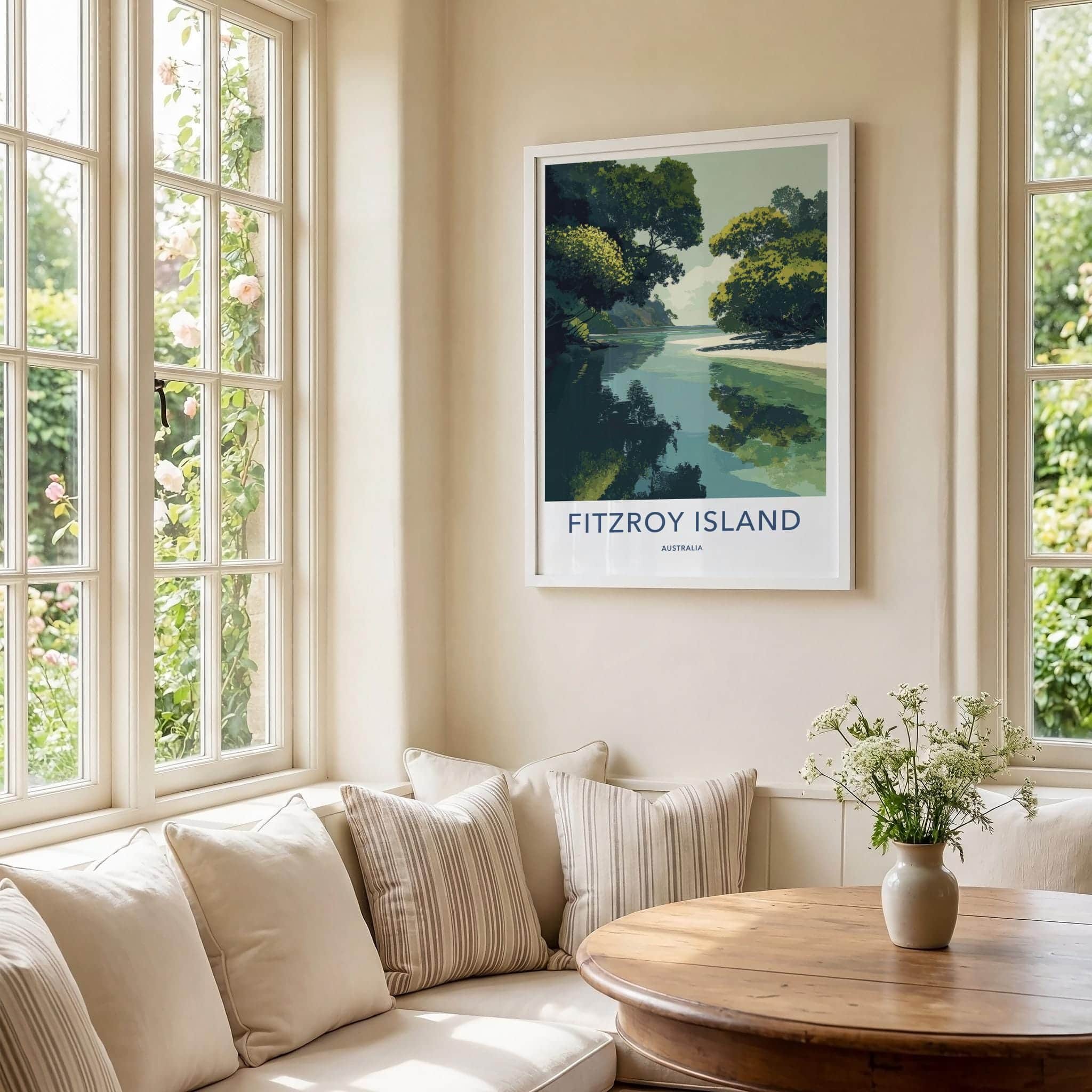 Fitzroy Island Poster - Australia Travel Art - Clear Water Beach Home Decor