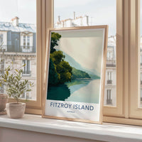 Fitzroy Island Poster - Australia Travel Art - Lush Island Water Wall Decor