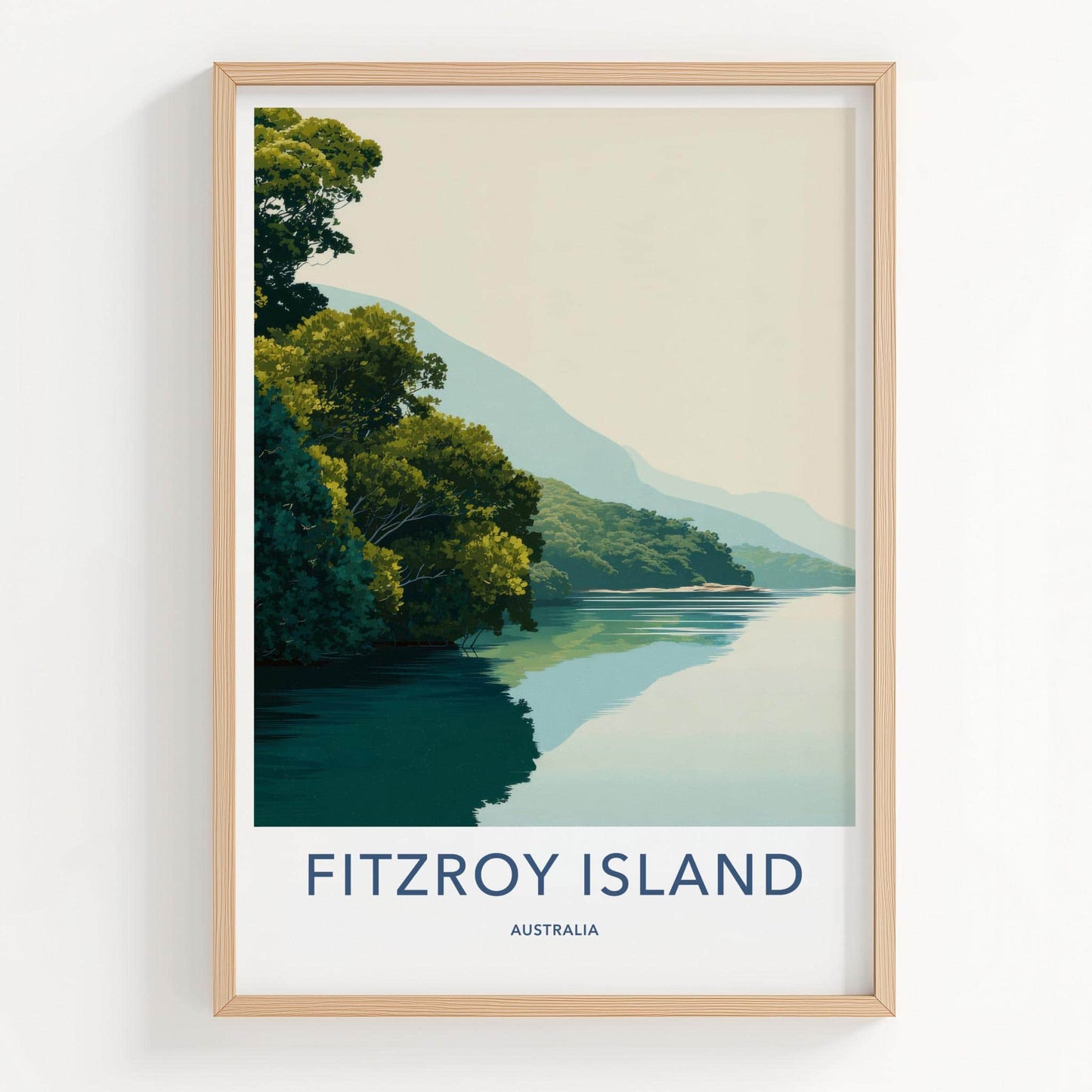 Fitzroy Island Poster - Australia Travel Art - Lush Island Water Wall Decor