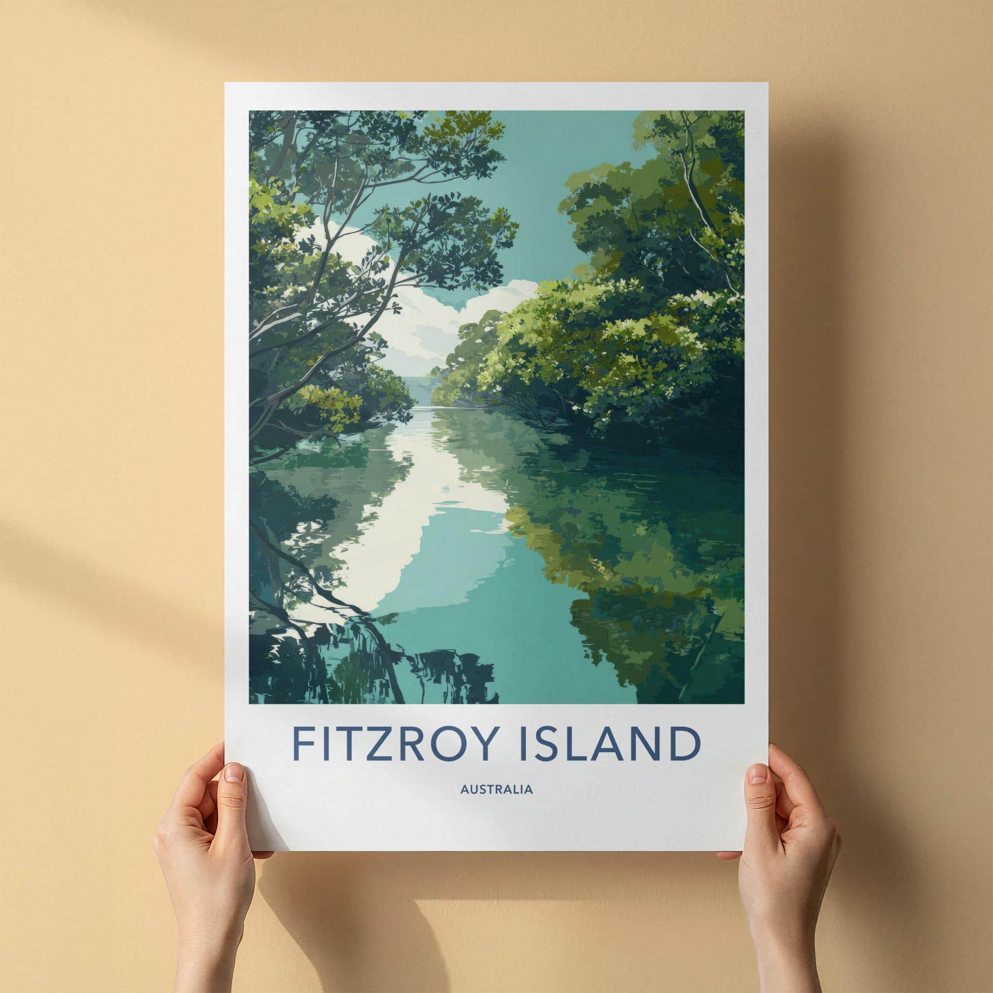 Fitzroy Island Poster - Australia Travel Art - Lush Tropical Waters Home Decor