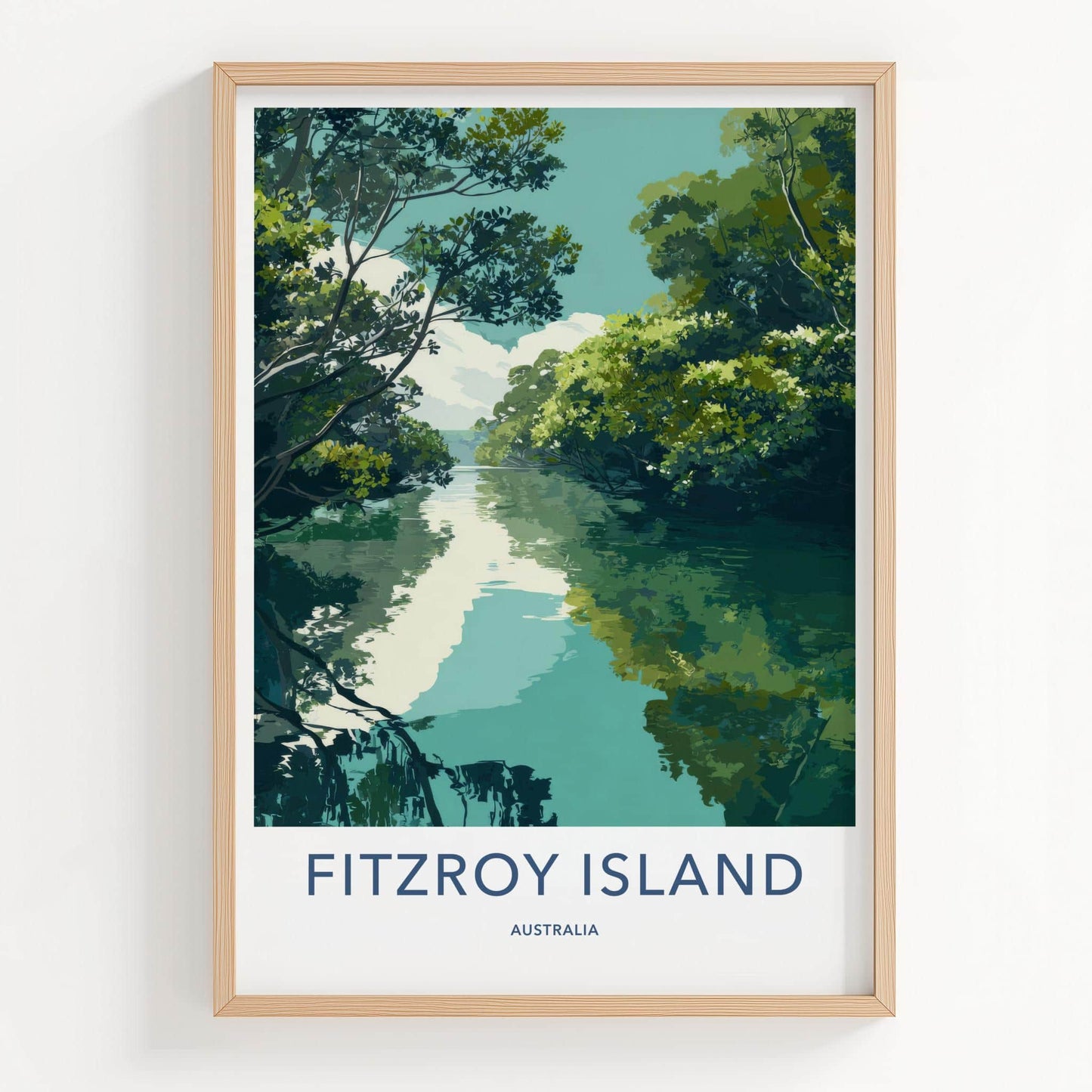 Fitzroy Island Poster - Australia Travel Art - Lush Tropical Waters Home Decor