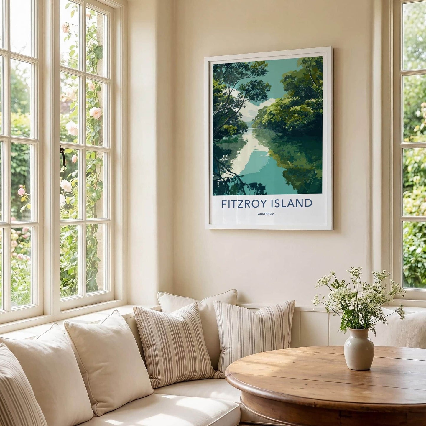 Fitzroy Island Poster - Australia Travel Art - Lush Tropical Waters Home Decor