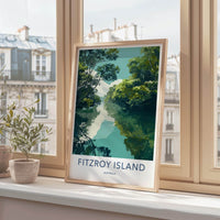 Fitzroy Island Poster - Australia Travel Art - Lush Tropical Waters Home Decor