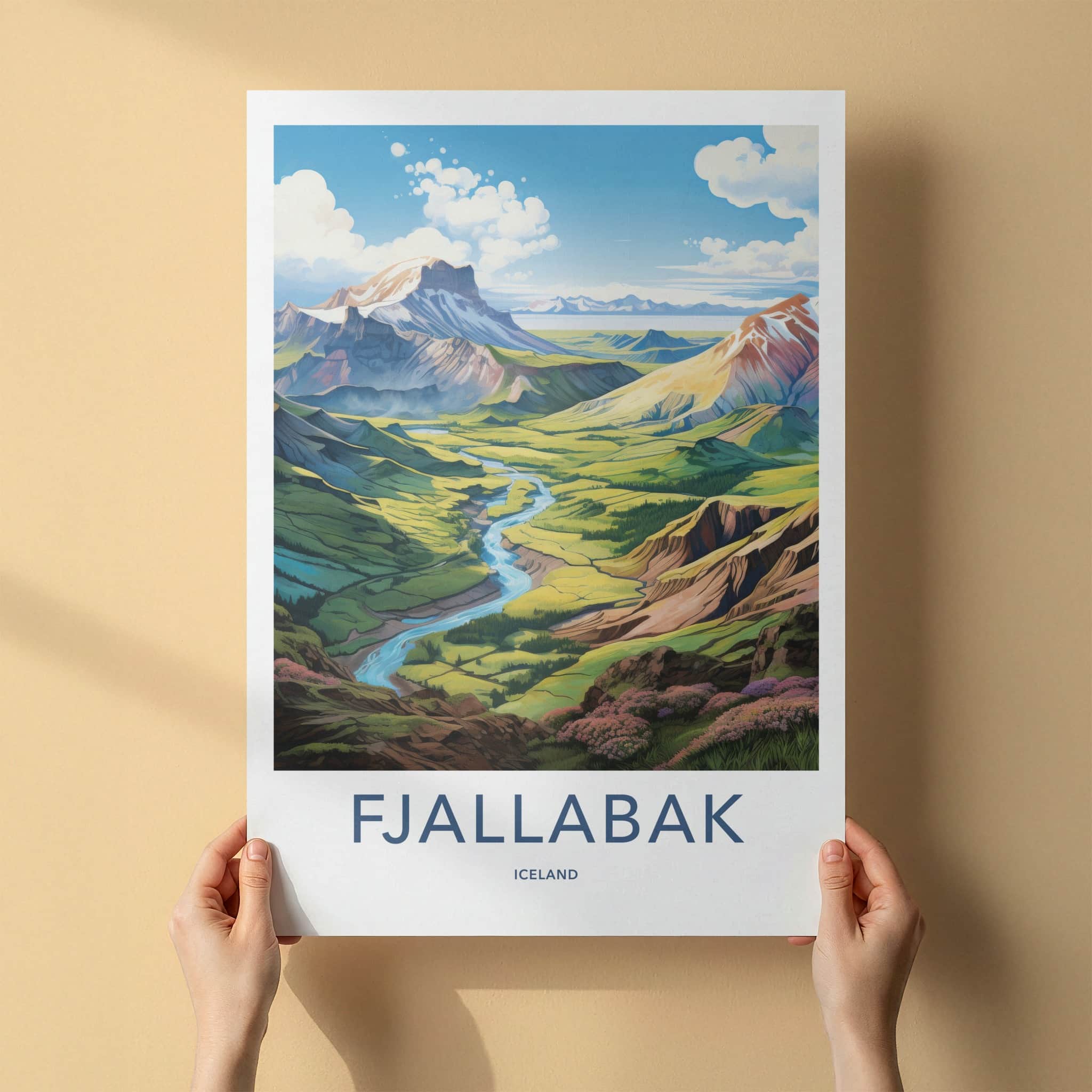 Fjallabak Poster - Iceland Travel Art - Green Valley River Home Decor