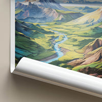 Fjallabak Poster - Iceland Travel Art - Green Valley River Home Decor