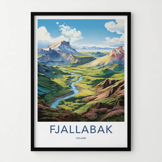 Fjallabak Poster - Iceland Travel Art - Green Valley River Home Decor