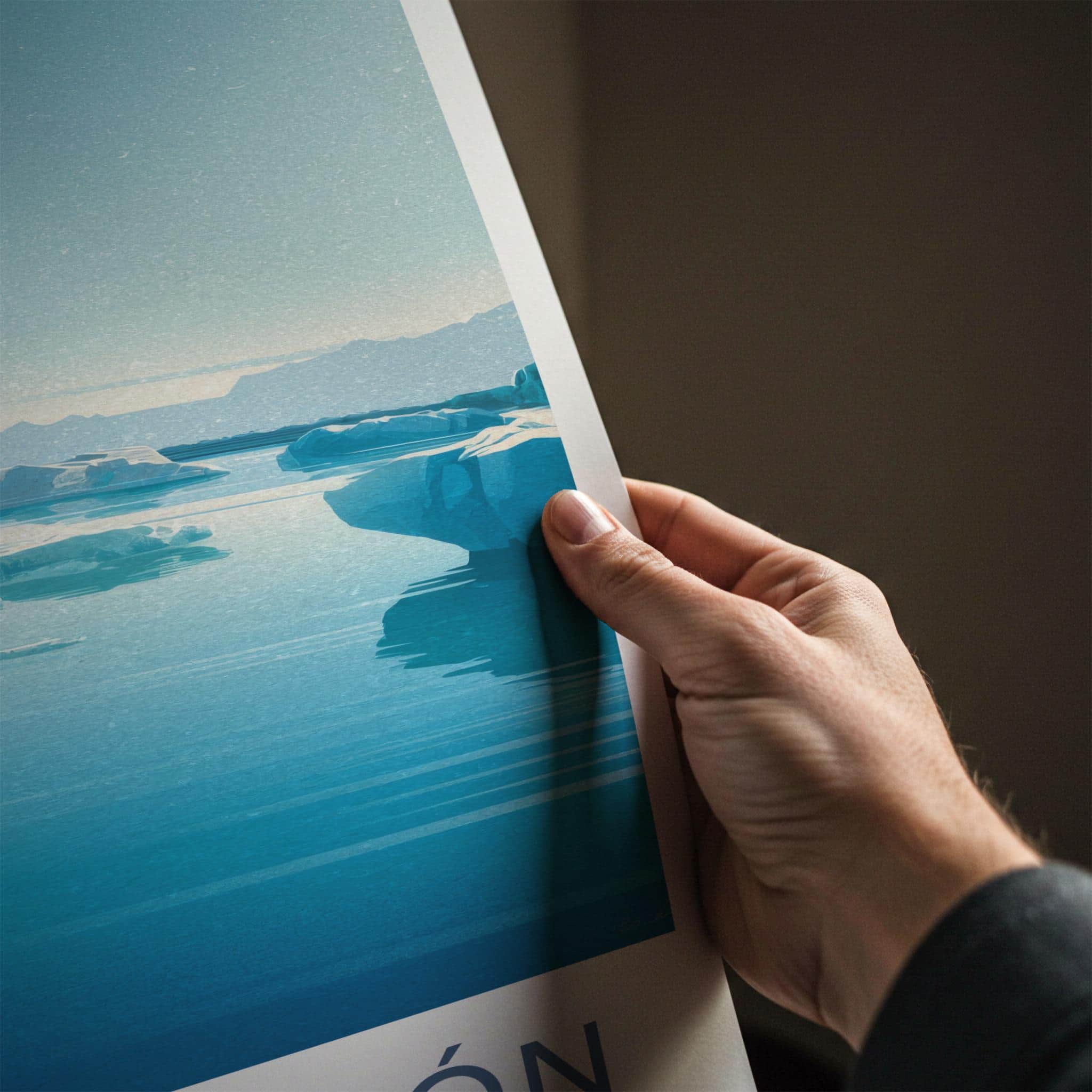 Fjallsarlon Poster - Iceland Scenic Art - Floating Iceberg Lagoon Wall Decor