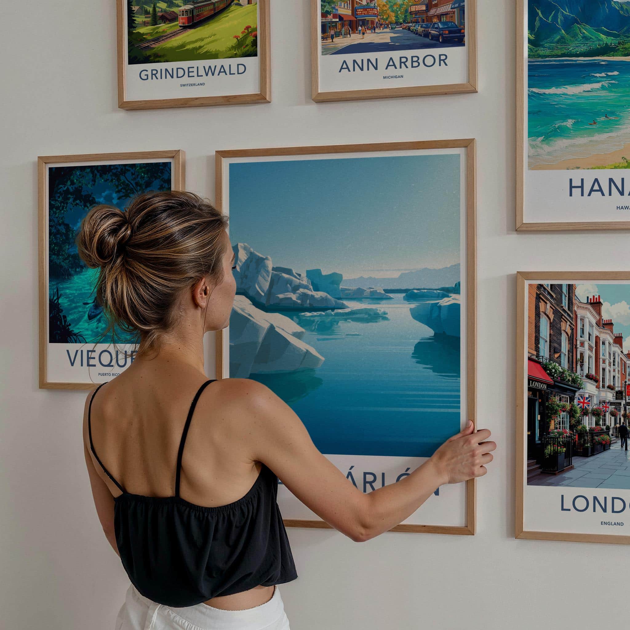 Fjallsarlon Poster - Iceland Scenic Art - Floating Iceberg Lagoon Wall Decor