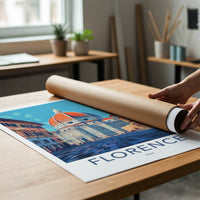 Florence Poster - Italy Travel Art - Duomo Cathedral Square Home Decor