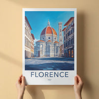 Florence Poster - Italy Travel Art - Grand Cathedral Dome Wall Decor