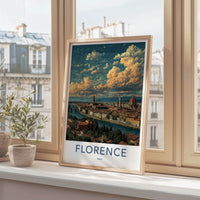 Florence Poster - Italy Wall Art - Historic Cityscape Dome Home Decor