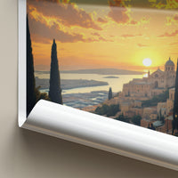 Floriana Poster - Malta Travel Art - Vibrant Sunset Harbor View Home Decor