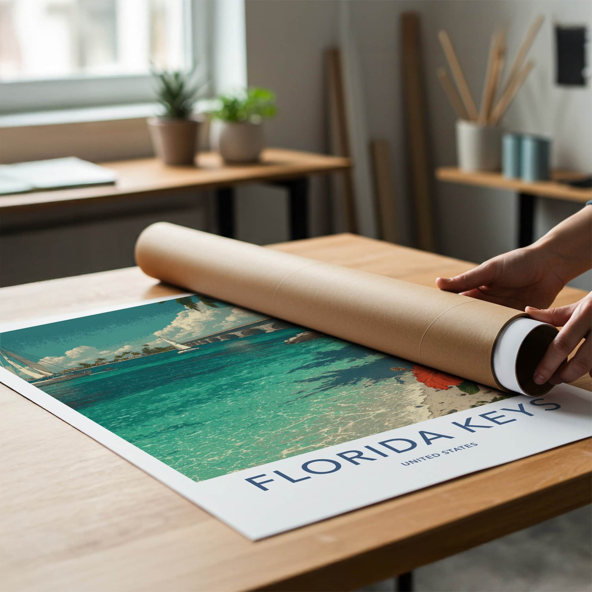 Florida Keys Poster - Florida Travel Art - Overseas Highway Gallery Art