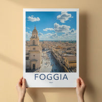 Foggia Poster - Italy Art Print - Piazza Cathedral Buildings Gallery Art