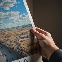 Foggia Poster - Italy Art Print - Piazza Cathedral Buildings Gallery Art