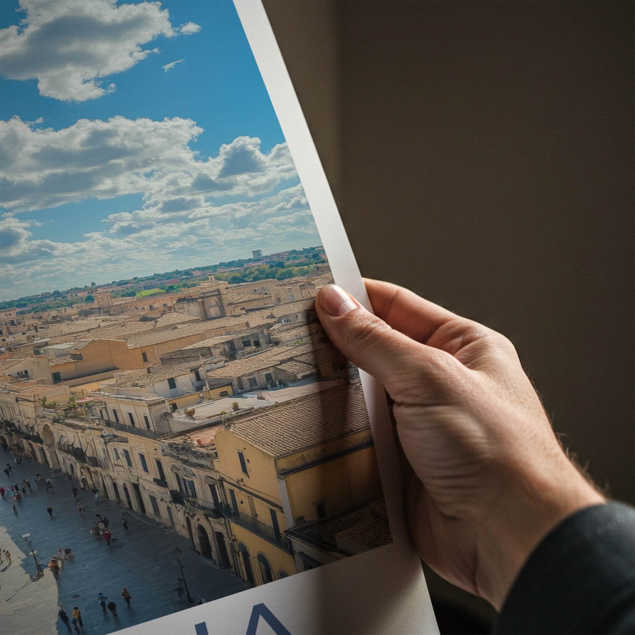 Foggia Poster - Italy Art Print - Piazza Cathedral Buildings Gallery Art