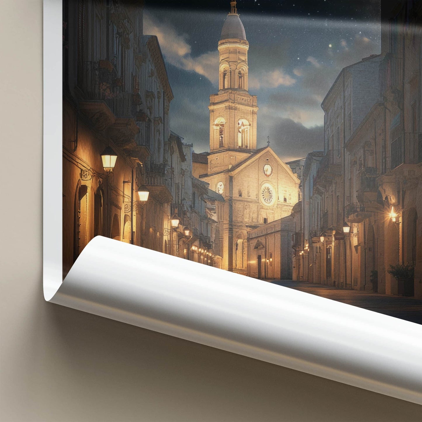 Foggia Poster - Italy Travel Art - Starry Night Street Home Decor
