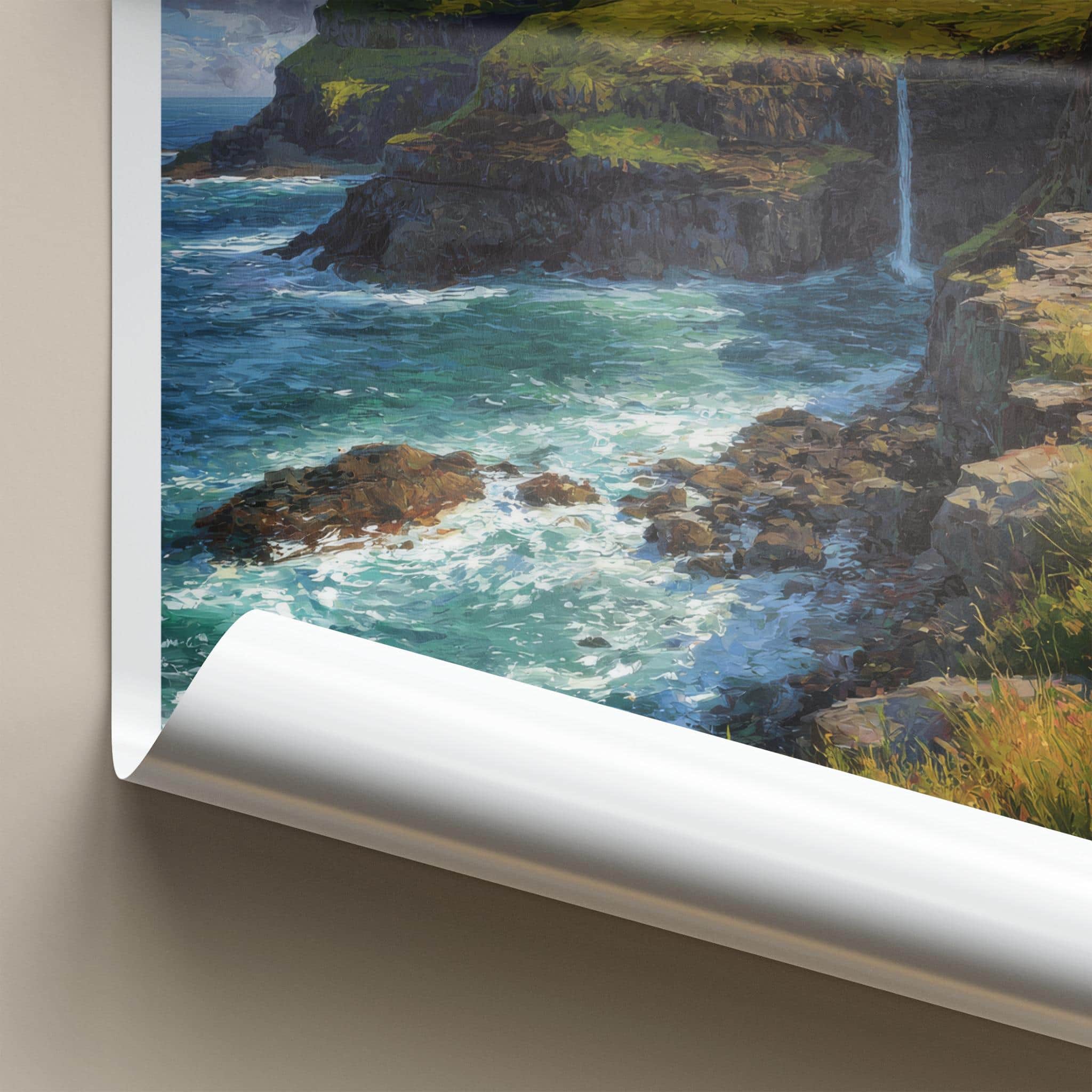 Foroyar Denmark - Cliff Waterfall Wall Art