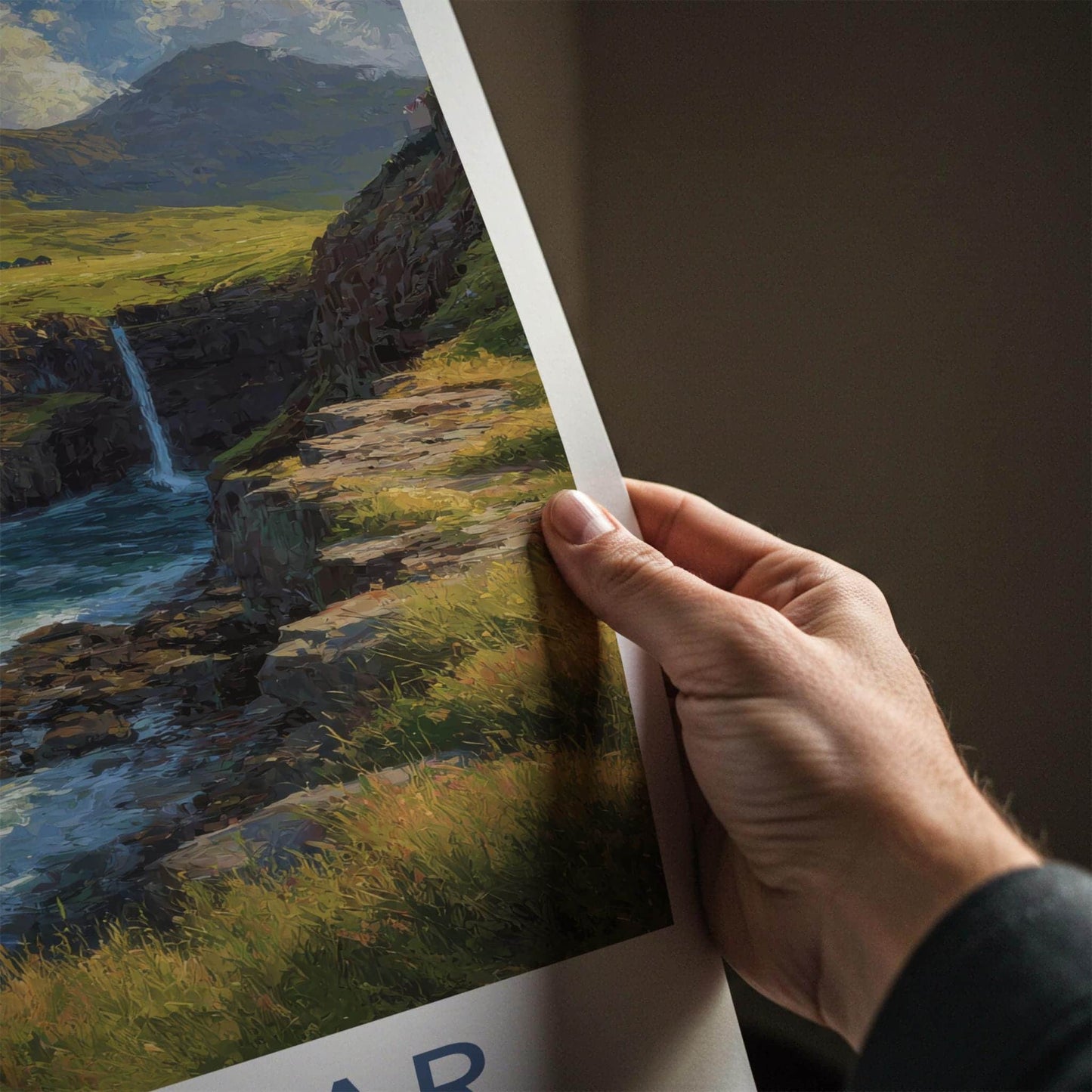 Foroyar Denmark - Cliff Waterfall Wall Art
