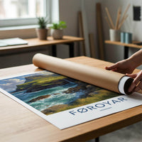 Foroyar Denmark - Cliff Waterfall Wall Art