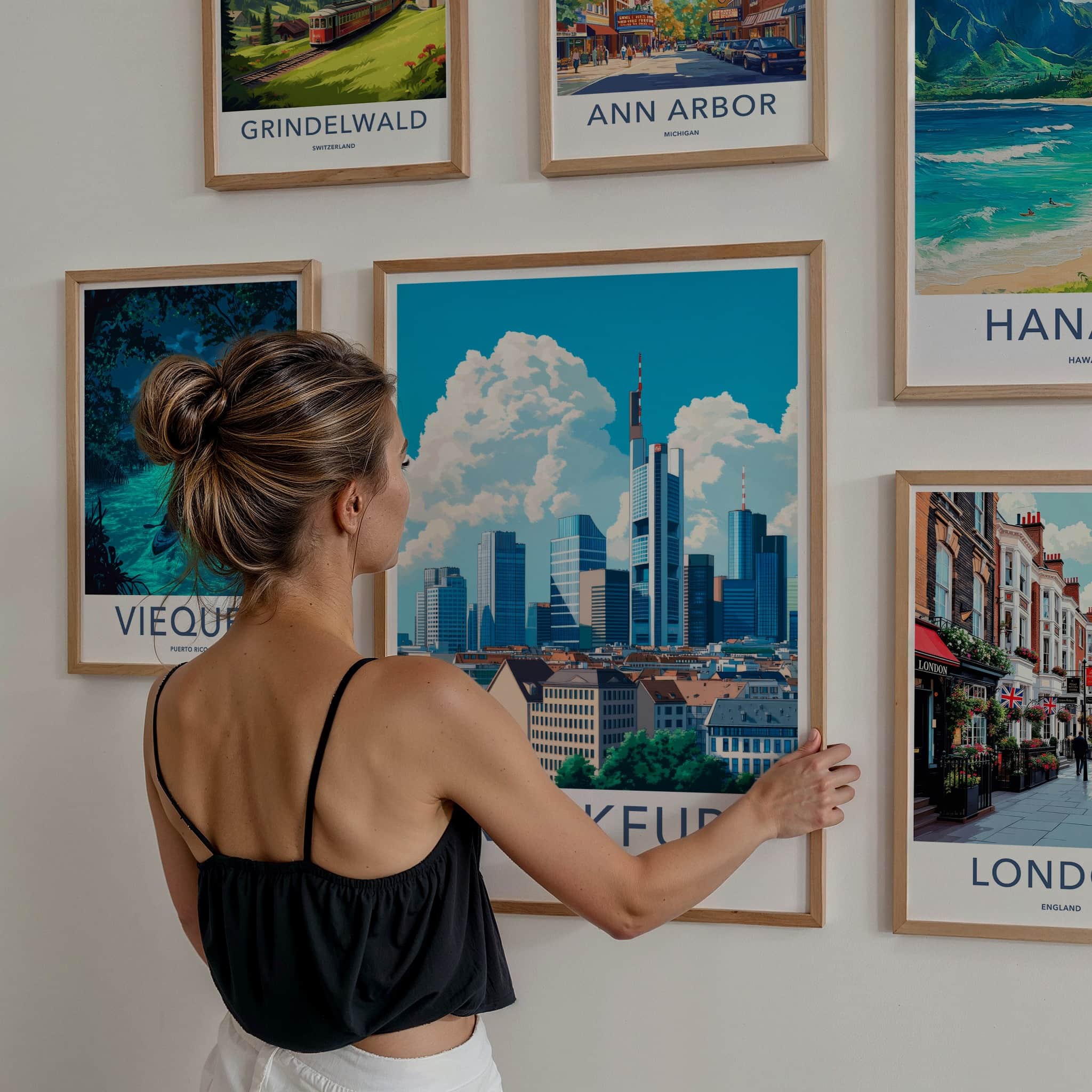 Frankfurt Poster - Germany Travel Art - Modern City Skyline Home Decor