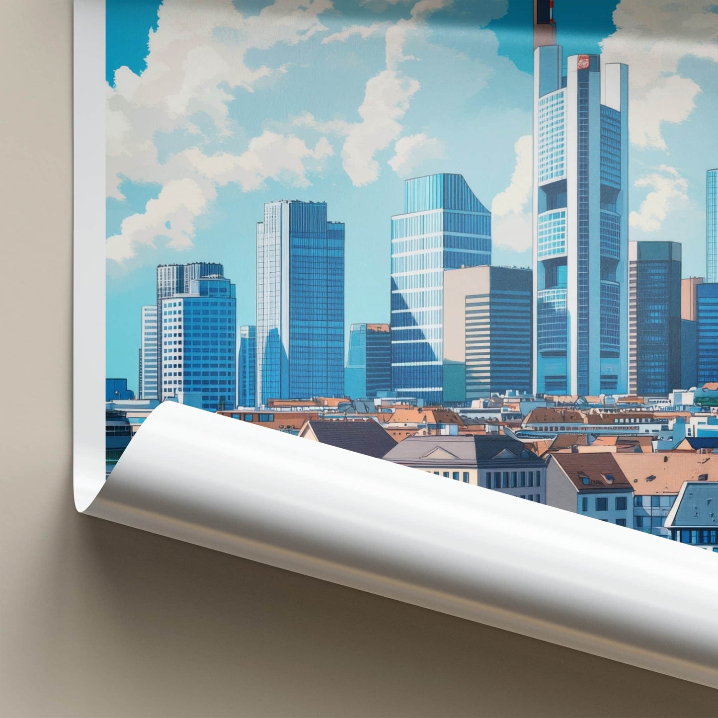 Frankfurt Poster - Germany Travel Art - Modern City Skyline Home Decor