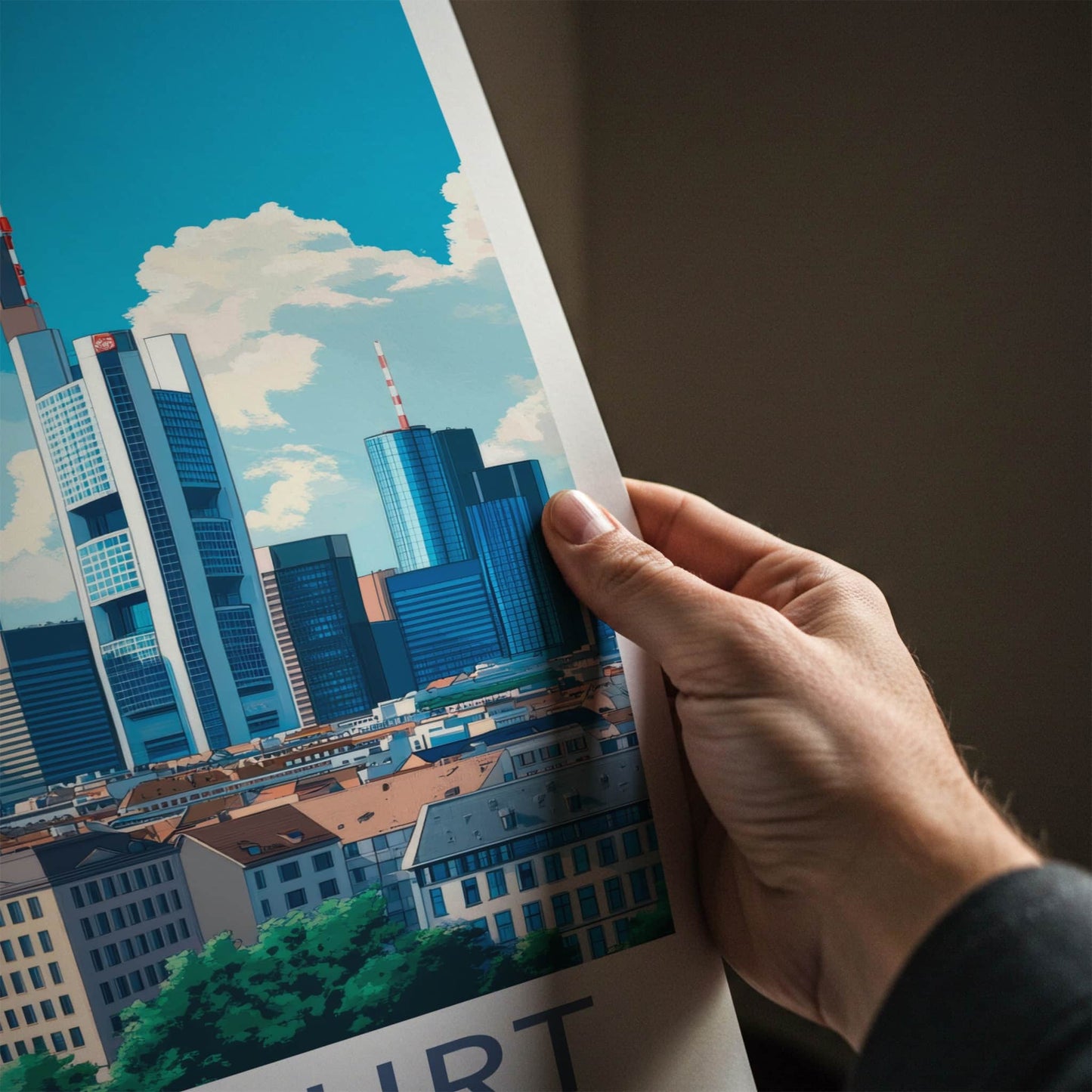 Frankfurt Poster - Germany Travel Art - Modern City Skyline Home Decor