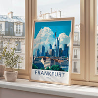 Frankfurt Poster - Germany Travel Art - Modern City Skyline Home Decor