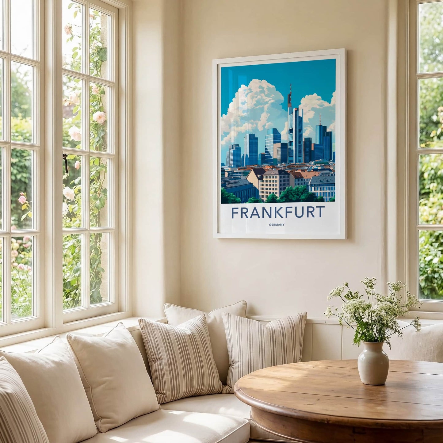Frankfurt Poster - Germany Travel Art - Modern City Skyline Home Decor