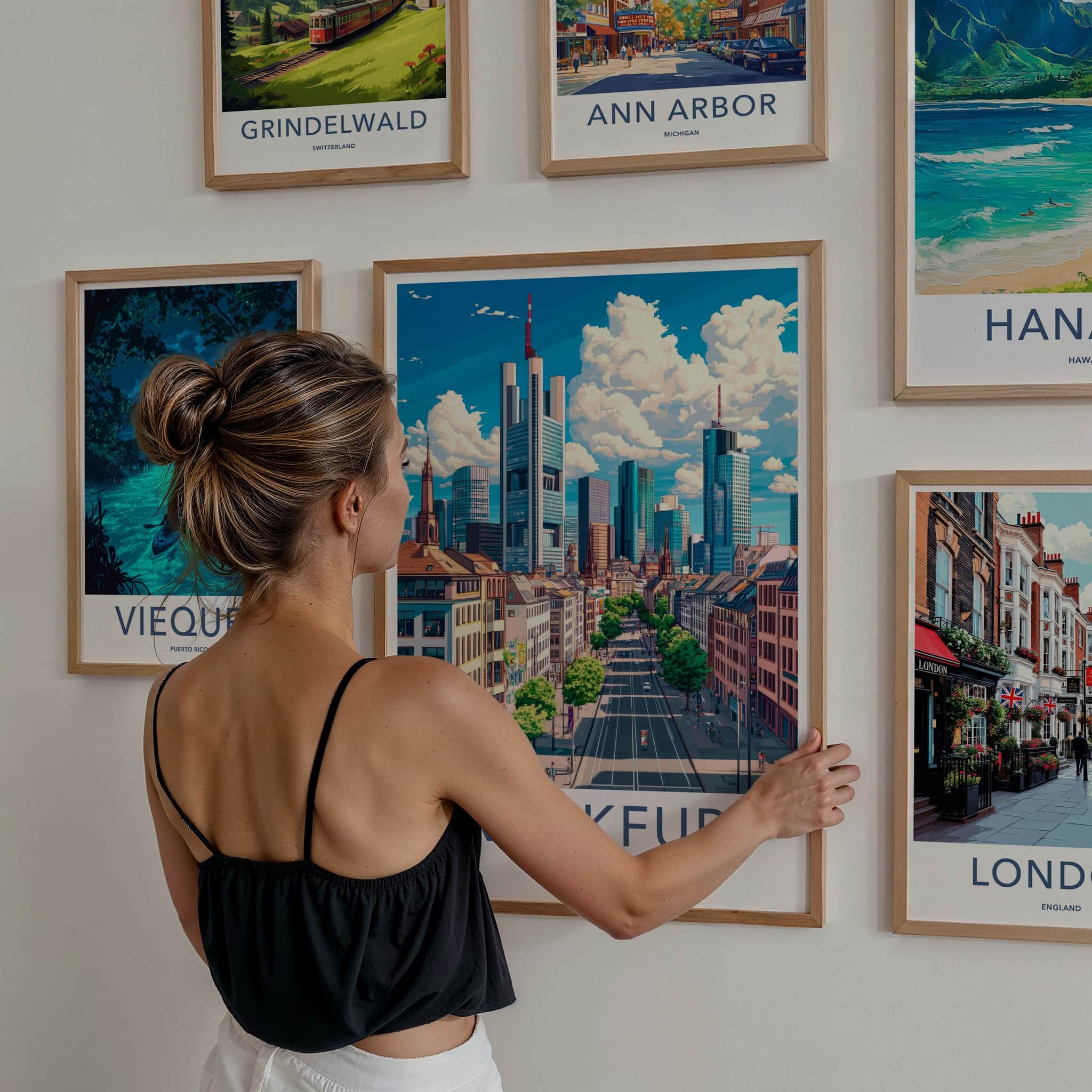 Frankfurt Poster - Germany Travel Art - Modern City Skyline Home Decor