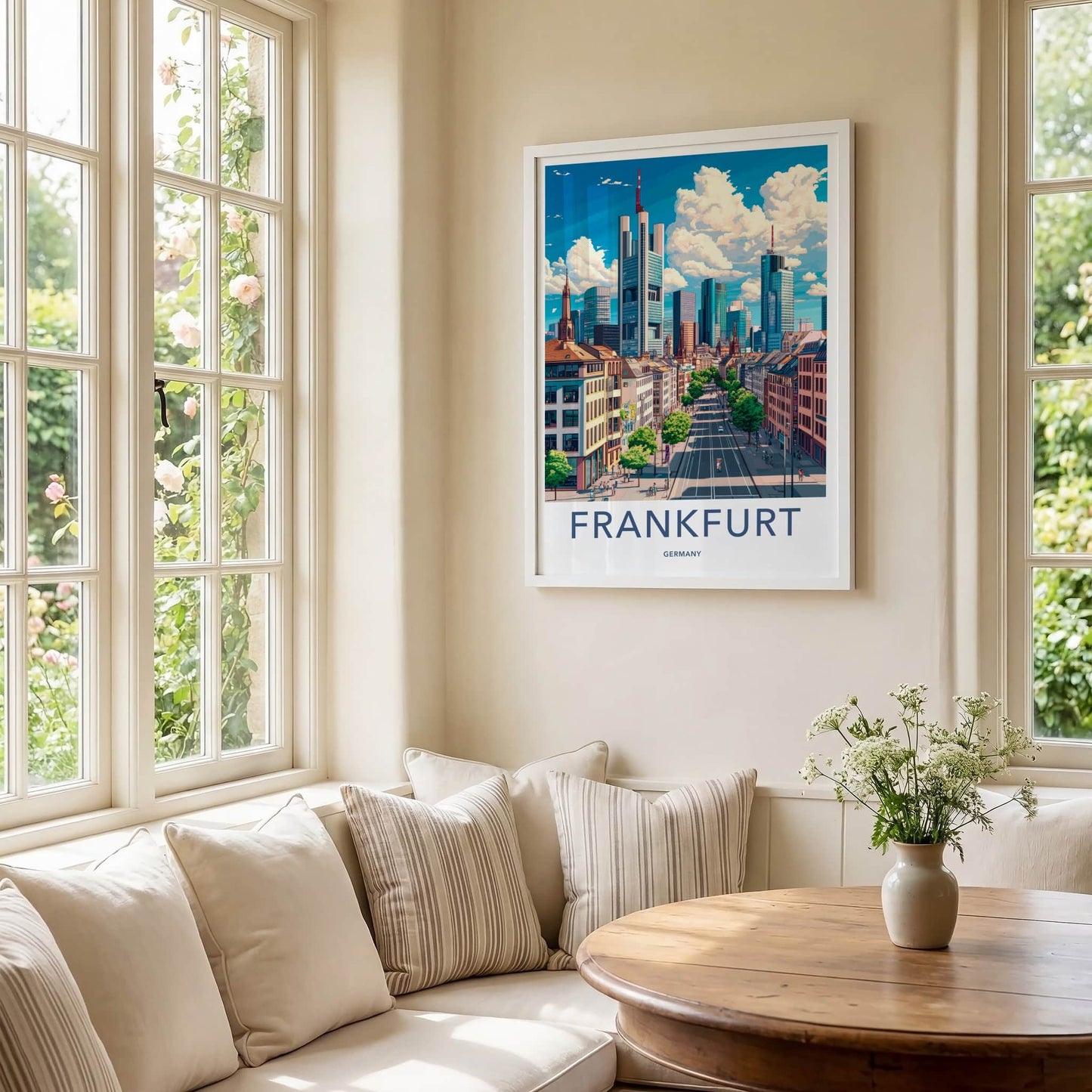 Frankfurt Poster - Germany Travel Art - Modern City Skyline Home Decor
